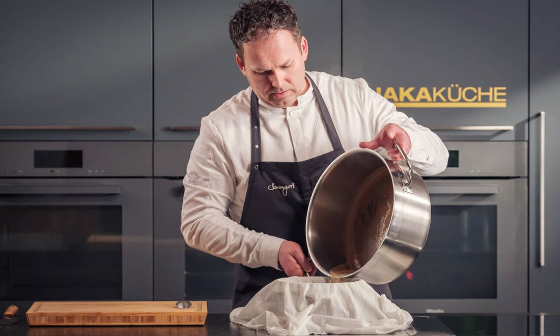 Vegetarische und vegane Saucen | Online Kochkurs mit dem Sternekoch und Saucengott Jens Rittmeyer | Bequem von zu Hause streamen