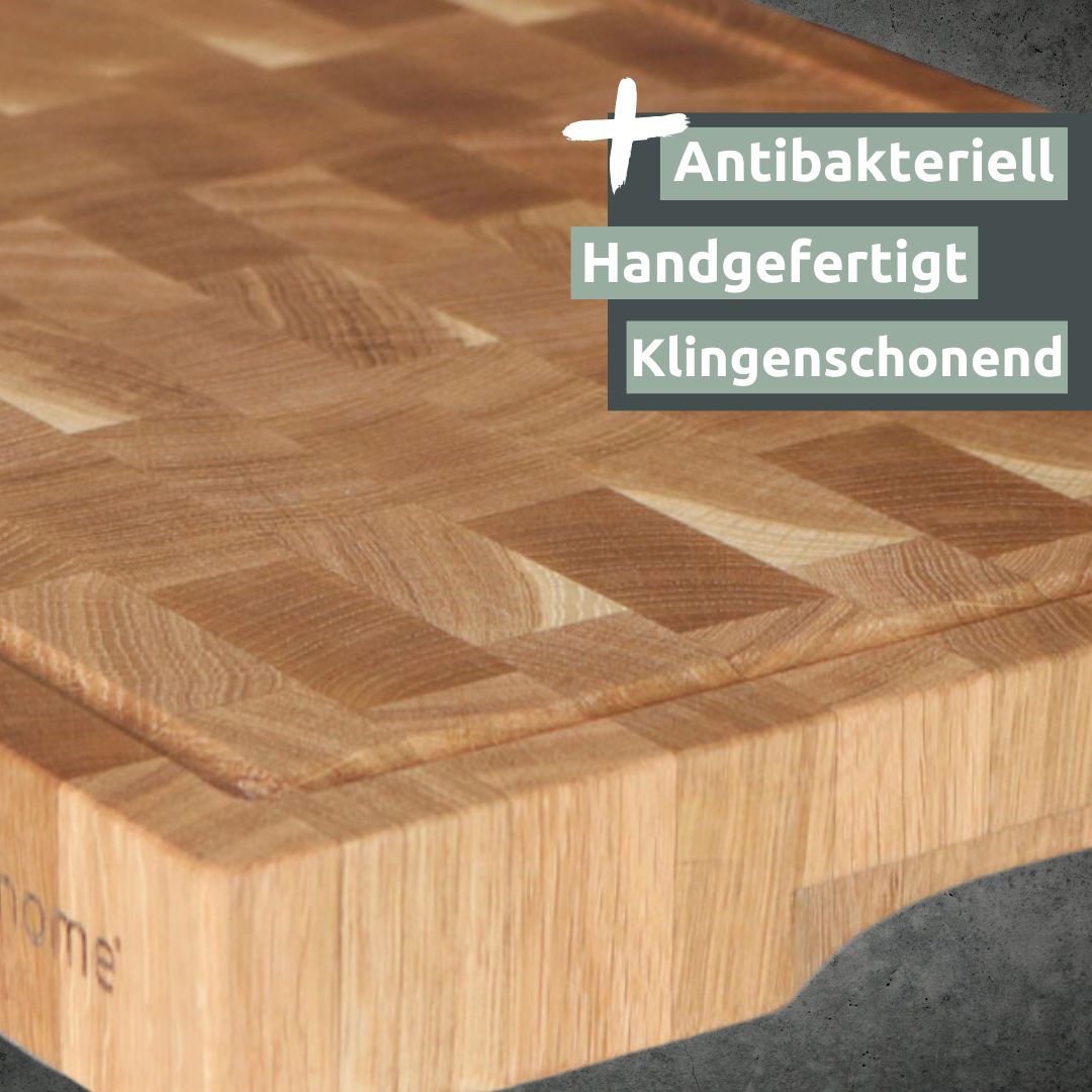 Premium Schneidebrett | Stirnholz aus Eiche von Holz4Home