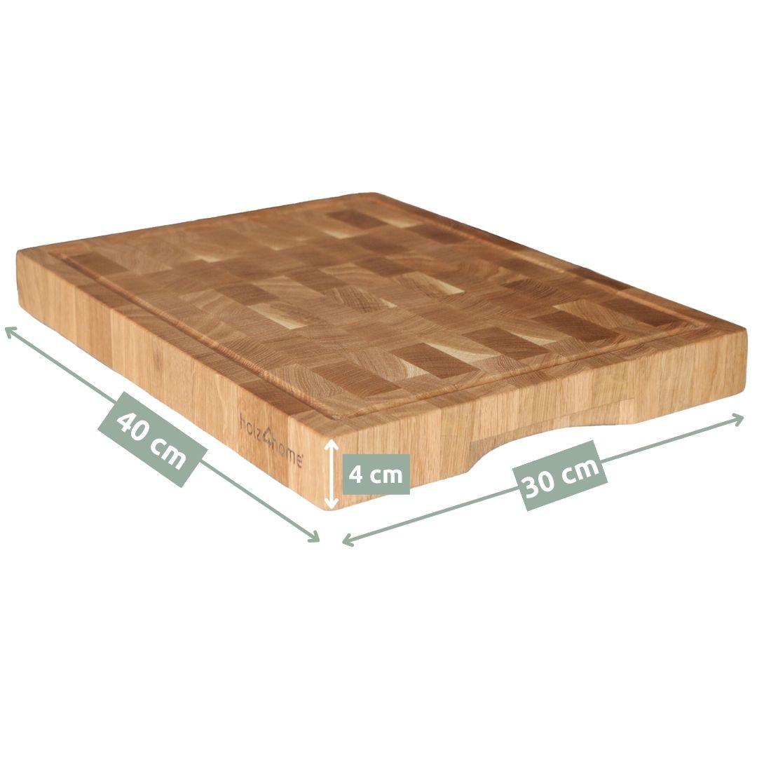 Premium Schneidebrett | Stirnholz aus Eiche von Holz4Home